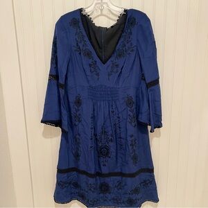 Nanette Lepore Royal Blue Floral Dress